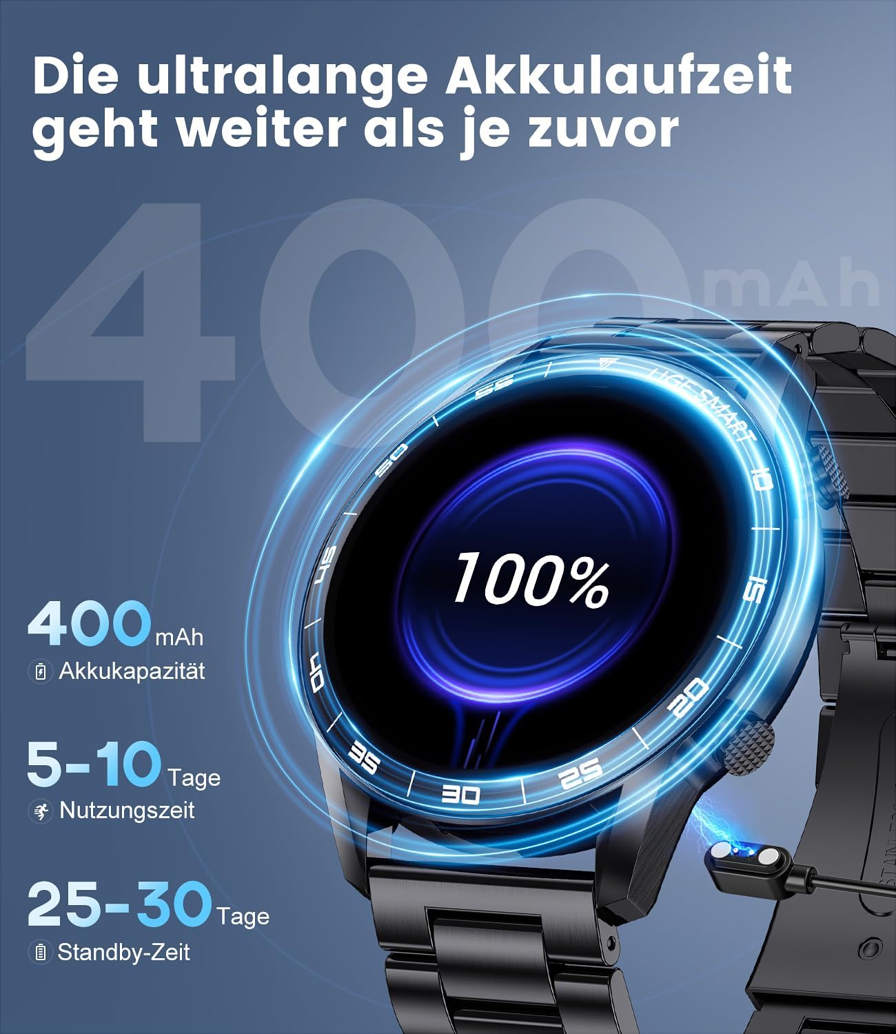 Smartwatch Herren Damen mit Telefonfunktion - 1.83" Touchscreen Smart Watch,Sportuhr mit 100+ Modi,IP68 Wasserdicht,Herzfrequenzmonitor,Schlafmonitor,Schrittzähler,Smartwatches für Android iOS